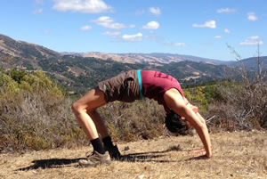Gina with yoga pose